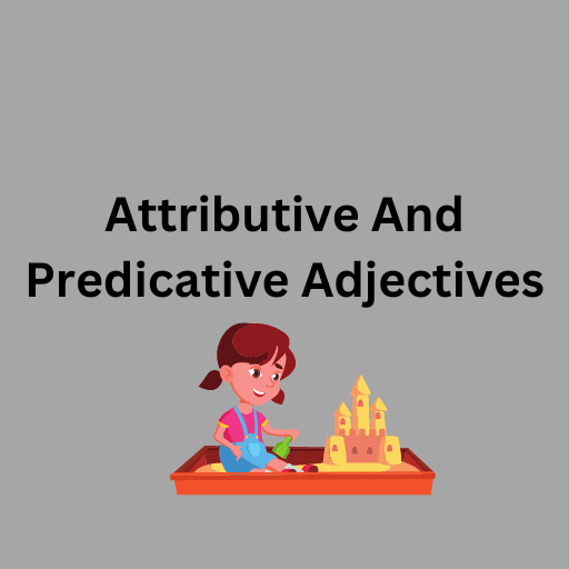 Attributive And Predicative Adjectives